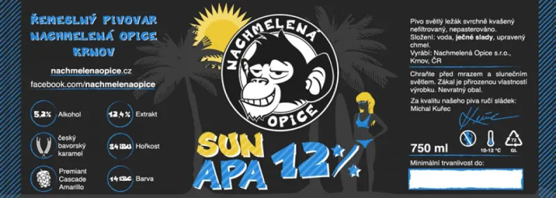 Nachmelená opice Sun APA