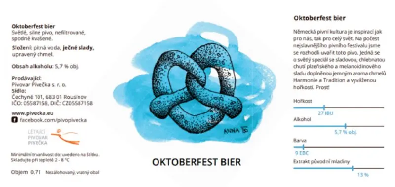 Pivečka Oktoberfest bier