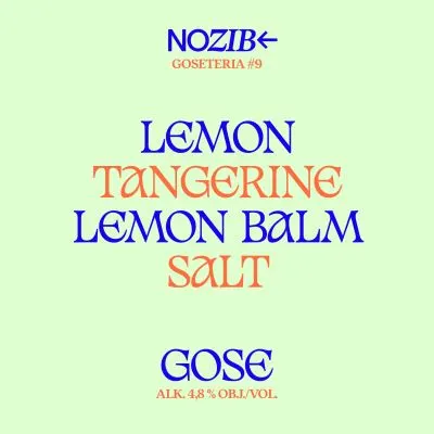 Nozib Goseteria #9 Lemon & Tangerine & Lemon Balm & Salt